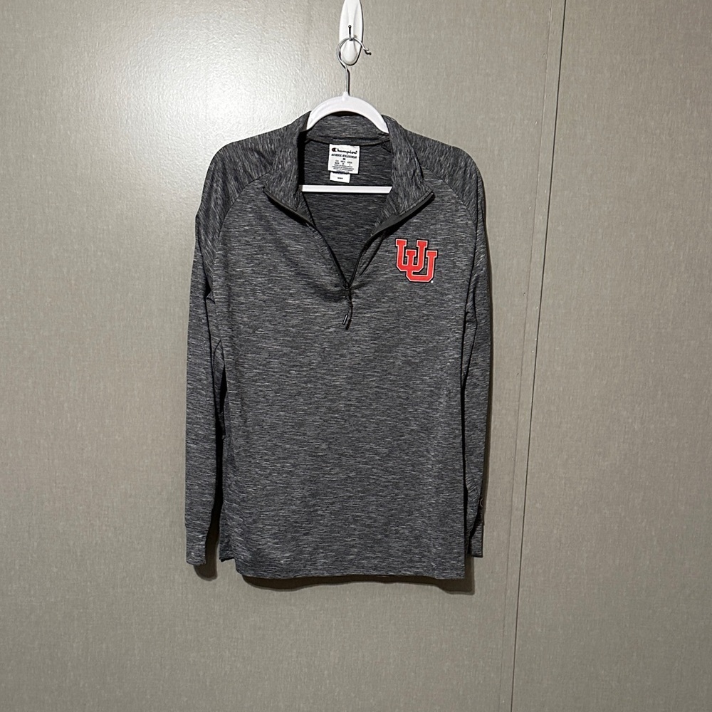 Champion Heather Gray Quarter-Zip Pullover